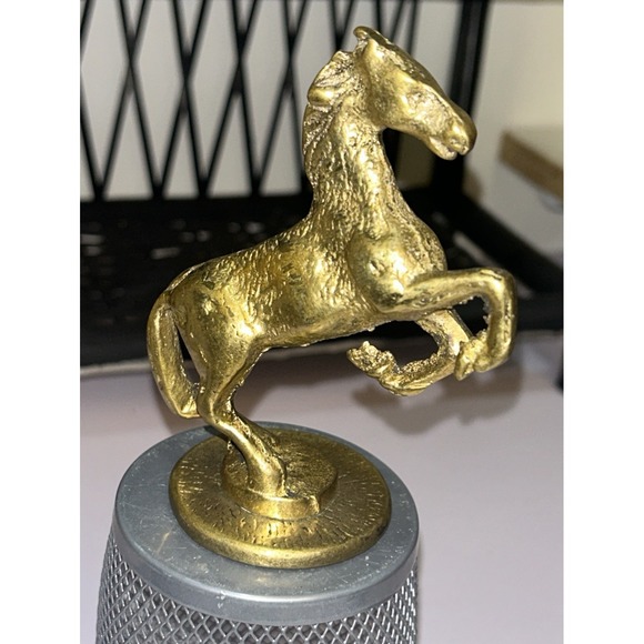 Vintage Brass Horse Rearing Stallion stands on Base Made in England - Picture 2 of 5